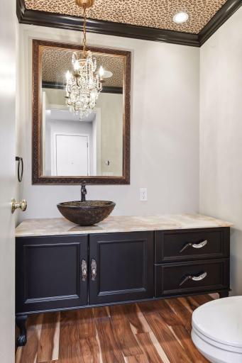 Main level guest powder room