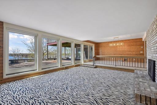 Walls of windows provide lovely views from almost every room