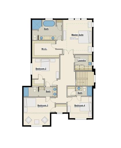 Upper level features luxurious master suite with spa like bath and huge walk-in closet, junior suite with private bathroom, two additional bedrooms with Jack & Jill bathroom and convenient laundry room.