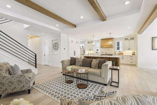 Open main level is great for modern lifestyle and entertaining. Photos are from a previously built home.