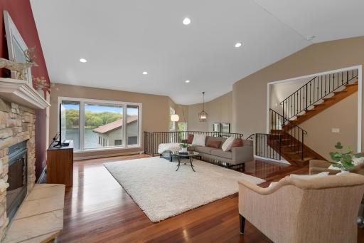 Open spaces for daily living and entertaining