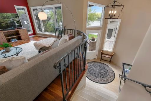 Bright open spaces with high ceilings and lots of natural light