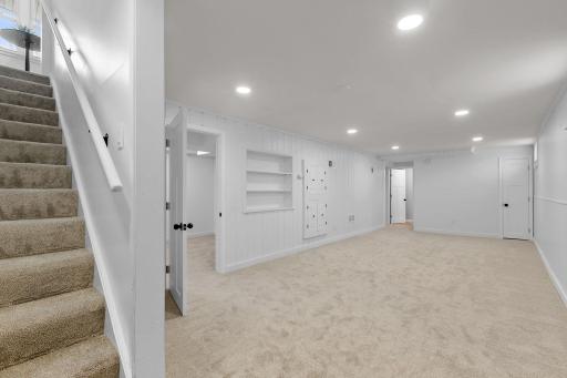 Finished LL w/ added recessed lighting, new carpet