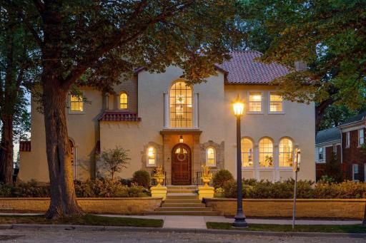 Summertime southside view at dusk.