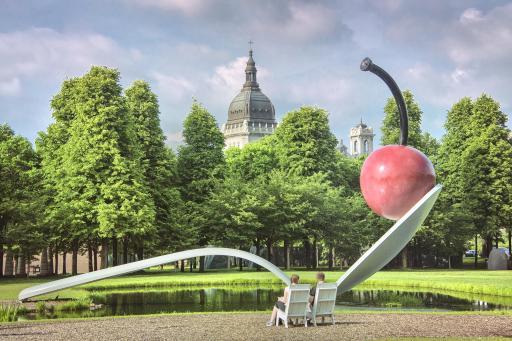 Sculpture Gardens just a couple blocks away. Enjoy Summer time live music and festivals.