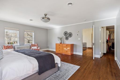 Primary bedroom with views of Thomas Lowry Park
