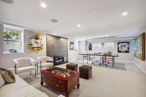 Basement entertainment room