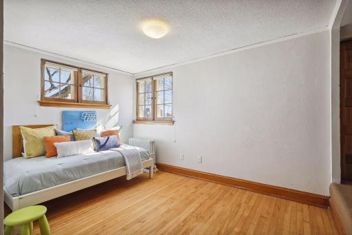 3rd floor bedroom, kids playroom or art room with Basilica and Minneapolis skyline views