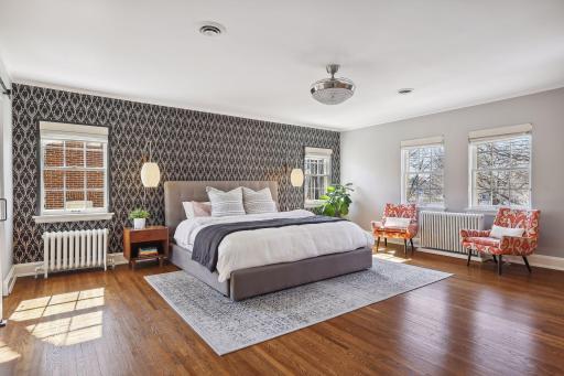 Primary bedroom with views of Thomas Lowry Park