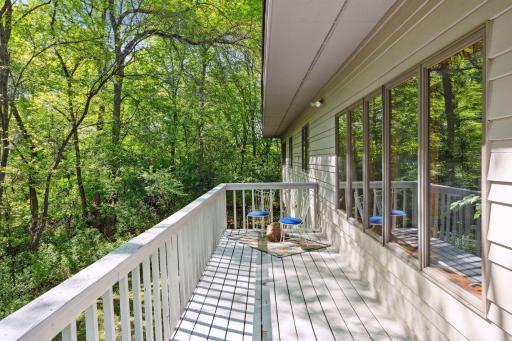 Back part of deck is completely private - great place for your morning coffee or a glass of wine to unwind after a long day.