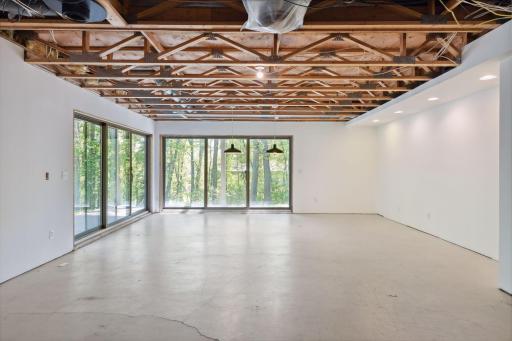 Custom Oversized Walkout Patio Doors - Lights had been over billiards table