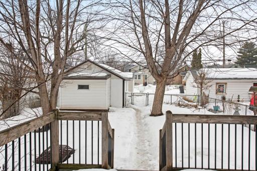Spacious back yard with private deck and 1+car garage!