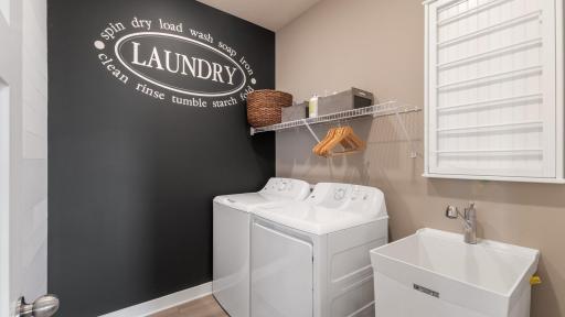 Photo for 3585 110th Lane NE, Blaine, MN 55449 - Listing #6344017 Main level laundry room ** Photo of similar floorplan in a model home. Colors and selections may vary.