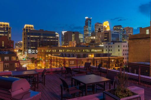 Spend summer nights gazing at impressive views of a panoramic city skyline showcasing our city's iconic theaters, sports venues, historic mills, and landmark skyscrapers.