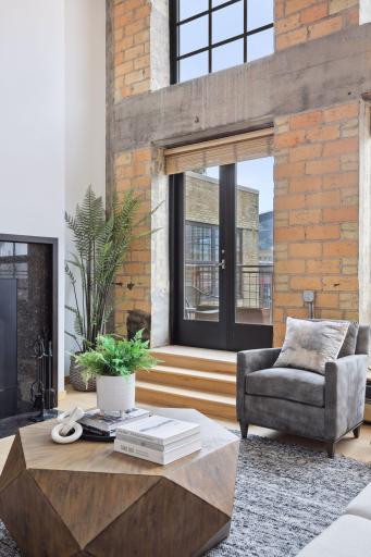 Step out on the wide balcony from the main level living area.