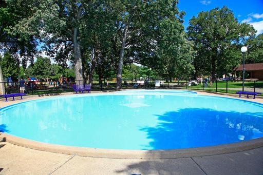 Linden Hills Park pool, across the street from the house