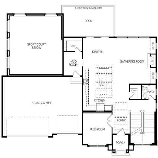 Please note, a 4 season porch is included with this home but not shown on the floorplan. Included front facade - many colors to choose from. Photos of this floorplan will be available mid-March.