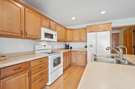 Ample cabinetry and workspace are just a few of the perks this kitchen offers.