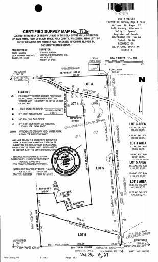 Survey (Page 1) Parcel is LOT 3