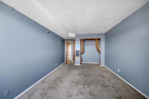 View II of the bedroom. There are two closets for your belongings.