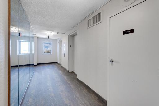 Alternate view of the common area outside the elevators.