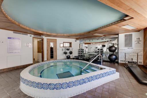 Ease the tensions of the day with a soak in the hot tub.