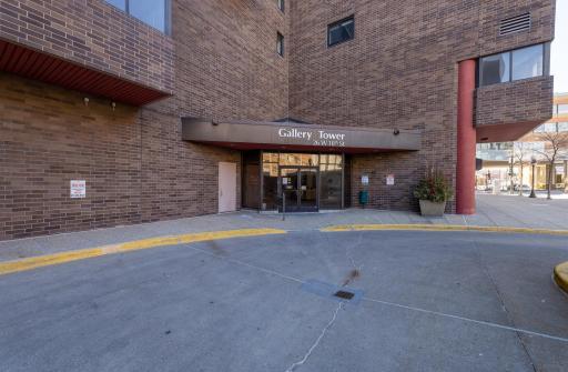 Enter the secure Gallery Tower with a keyfob. The lobby is manned 24 hours daily.