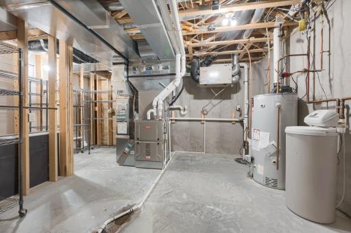 Large amount of storage area in the mechanical room