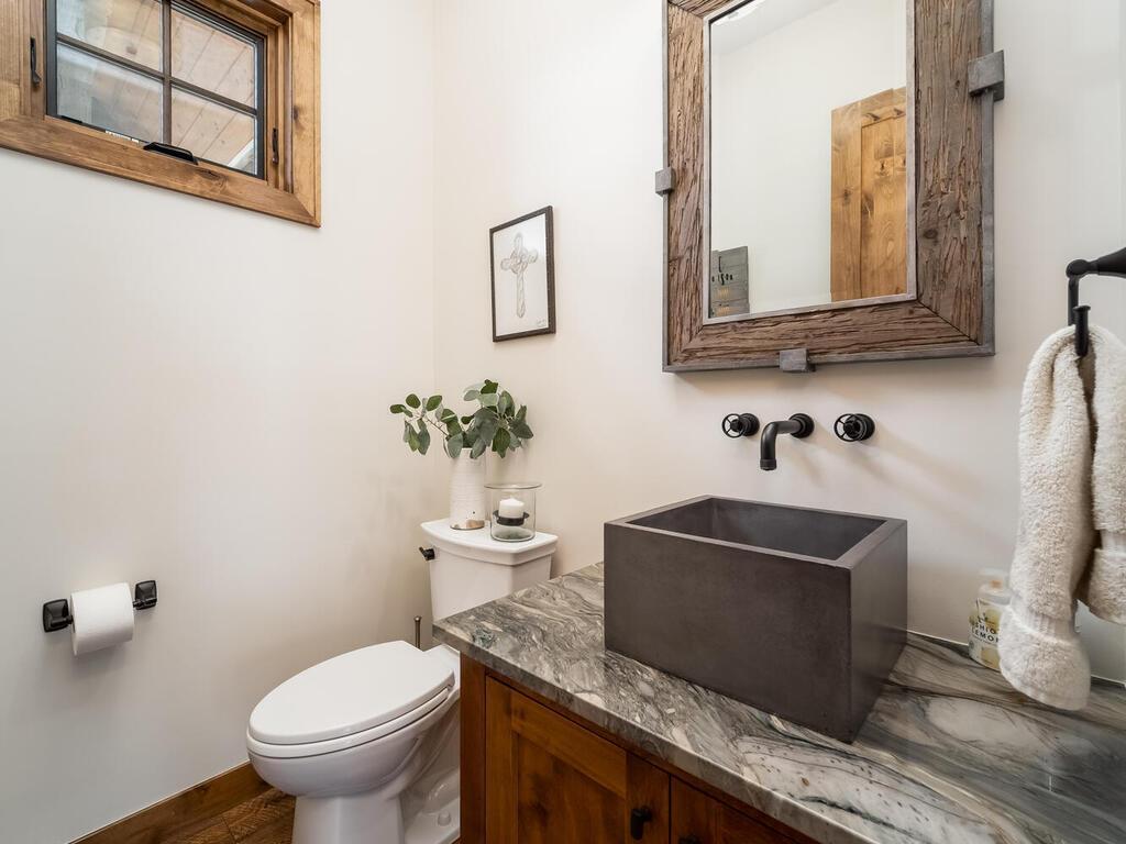 Main level half bath.