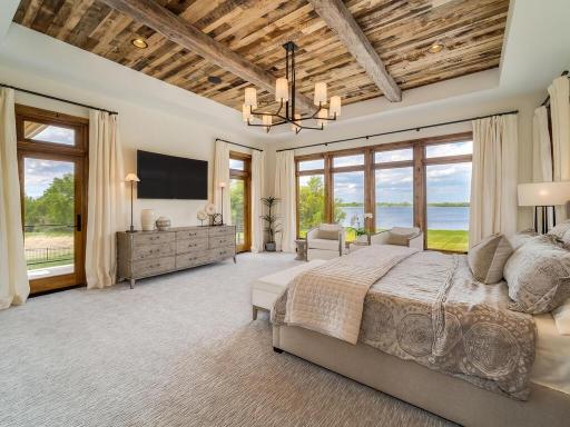 Glass door leading out to your private deck to take in all of nature's beauty.