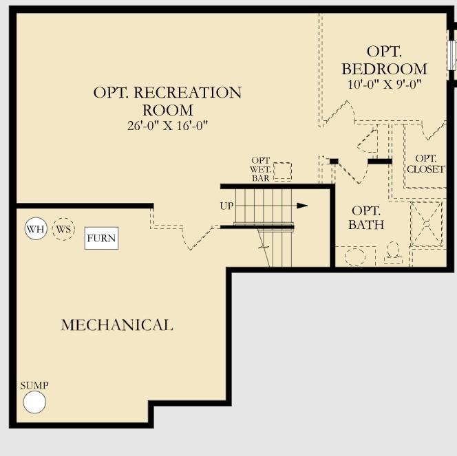 The unfinished lower level is perfect to add space and equity in the future!
