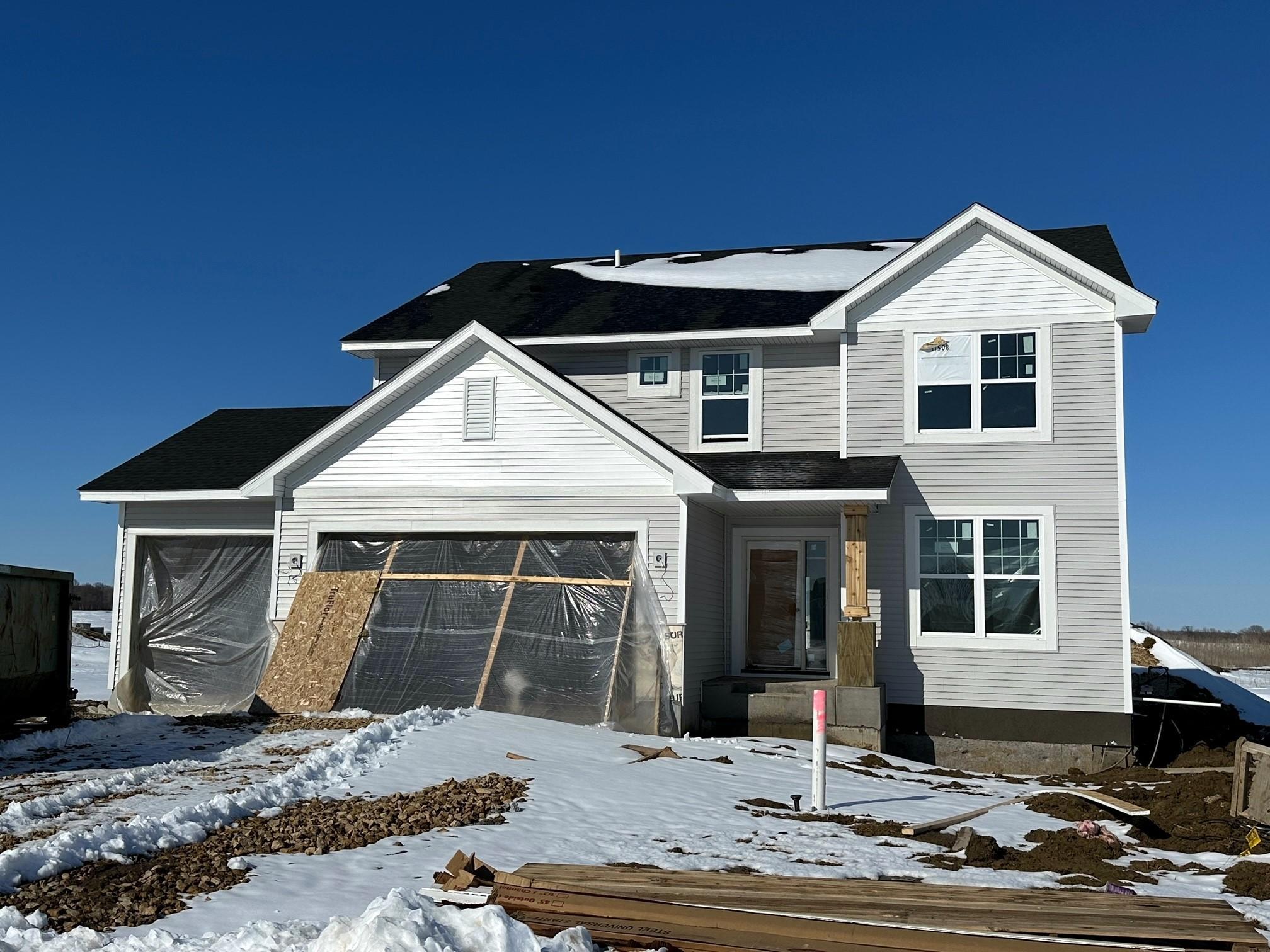 Photo of actual home. Pardon the dust as we work on this Lewis under construction.