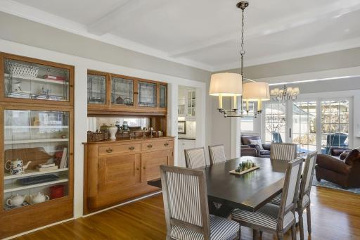 Beautiful original built-in buffet in formal dining room