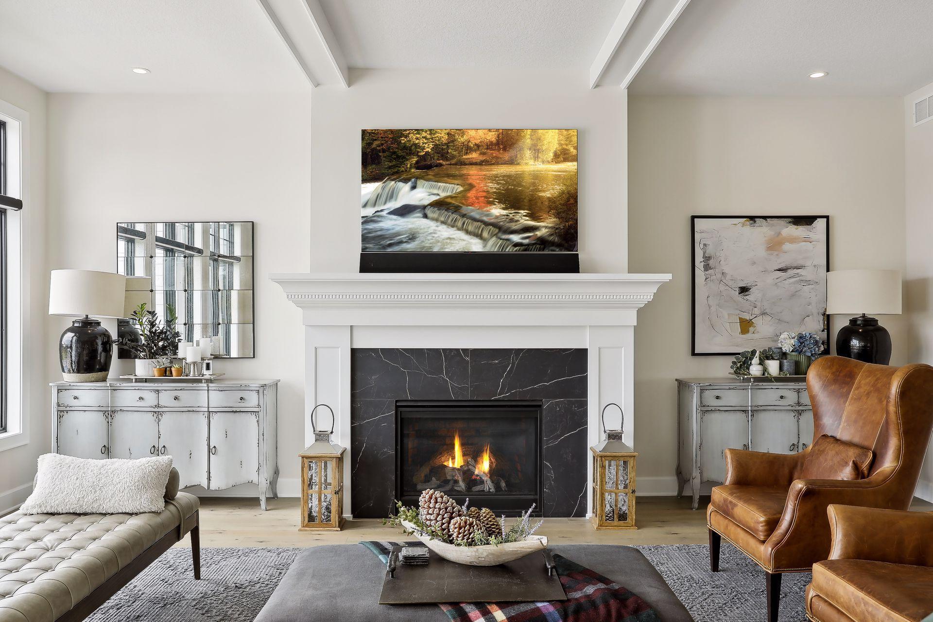 Gas fireplace in Great room