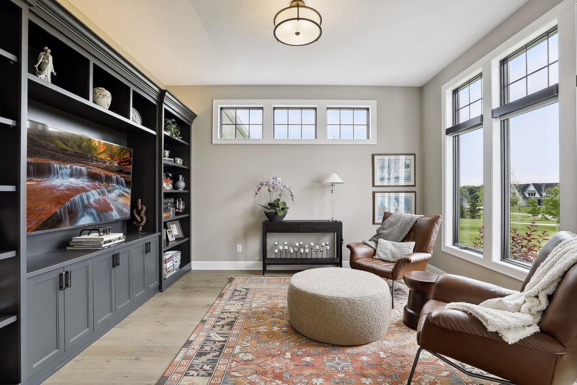 Main floor office/den with built-ins