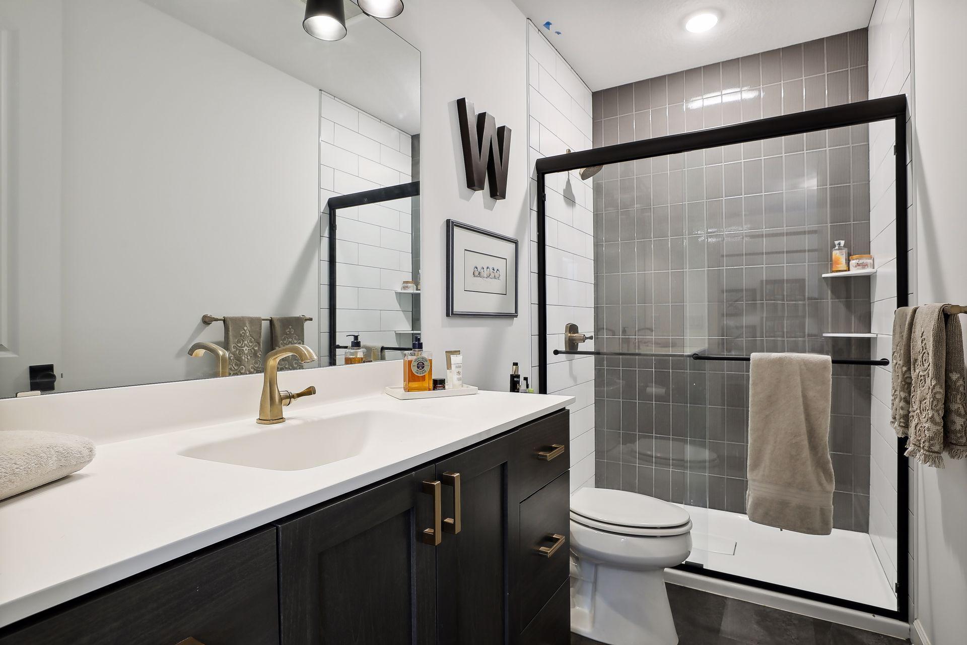 Ensuite bath in lower level