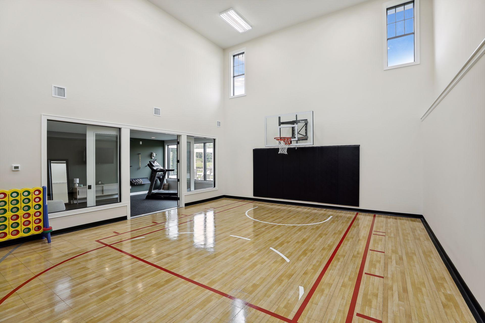 Home indoor basketball court