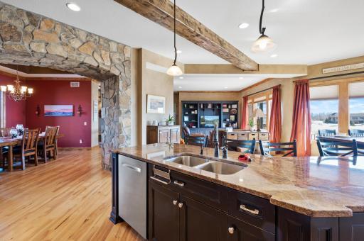 Photo for 7651 Cress View Lane, Prior Lake, MN 55372 - Listing #6352275 Check out that stone arch interior and exposed beams!