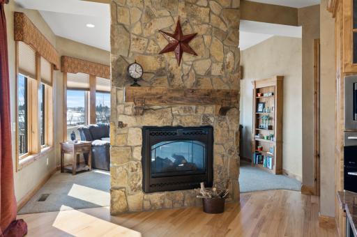 Photo for 7651 Cress View Lane, Prior Lake, MN 55372 - Listing #6352275 Just off the kitchen is this stone fireplace with beautiful mantle!