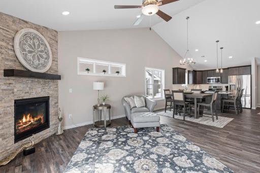 All our homes include Luxury Vinyl Plank flooring from the entry way through the dining area. We have added LVP to the living room in the home also.