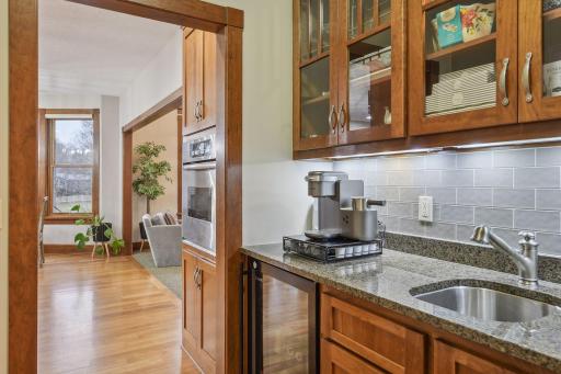 Butler's Pantry with Customer Cabinets, Beverage Refrigerator & Sink