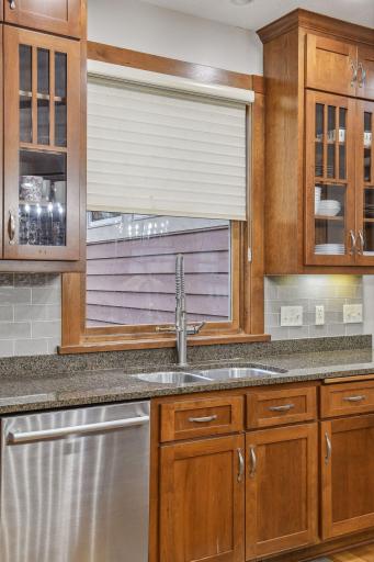 Kitchen sink with Granite Countertops & Kohler Single Handle Faucet
