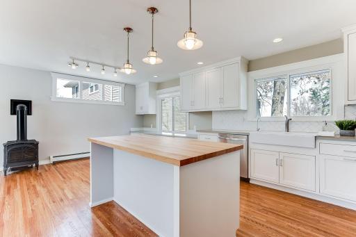 Photo for 3424 Utah Avenue N, Crystal, MN 55427 - Listing #6354239 Open concept main level. Kitchen Center Island, with pendant lighting, comfortably seats 2.