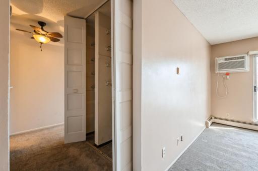 The hallway has a huge storage closet and there is another in the informal dining space.