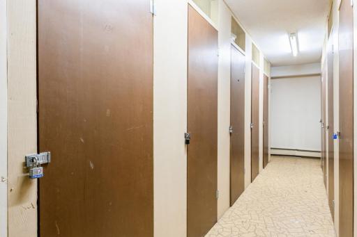This storage locker is located down the hall from your condo and is a 4'x4' space.
