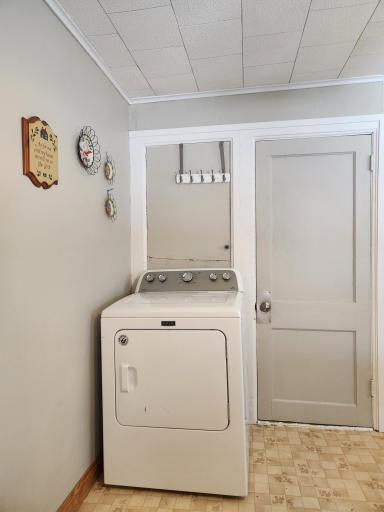 Photo for 205 N Main Street, Taunton, MN 56291 - Listing #6354878 Dryer vent adjacent to back porch and could be moved out there.