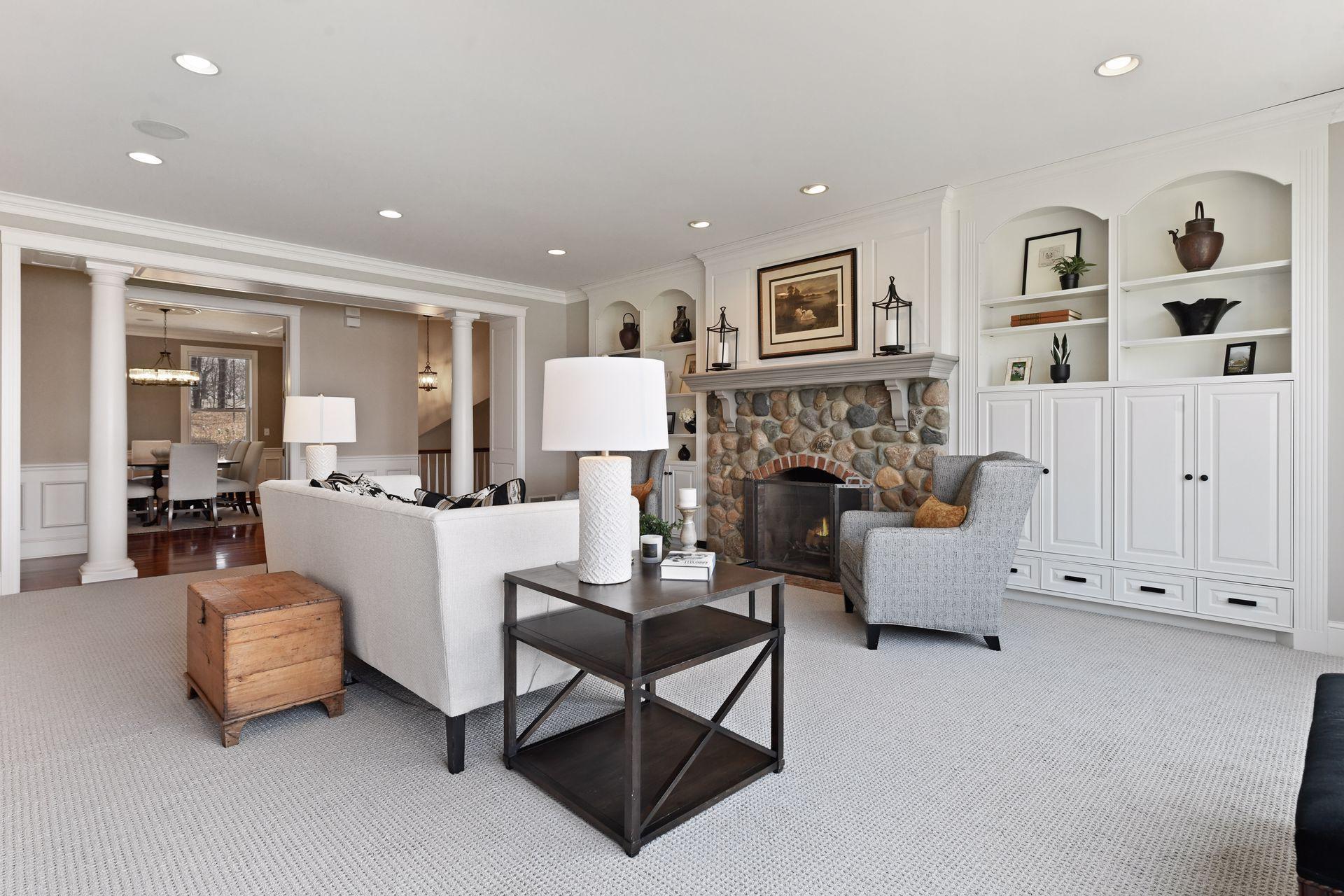 A great place to entertain by the fire