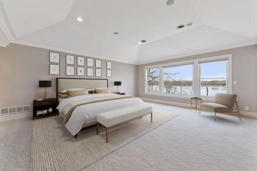 Retreat to the spacious yet tranquil owner's suite at the end of the day