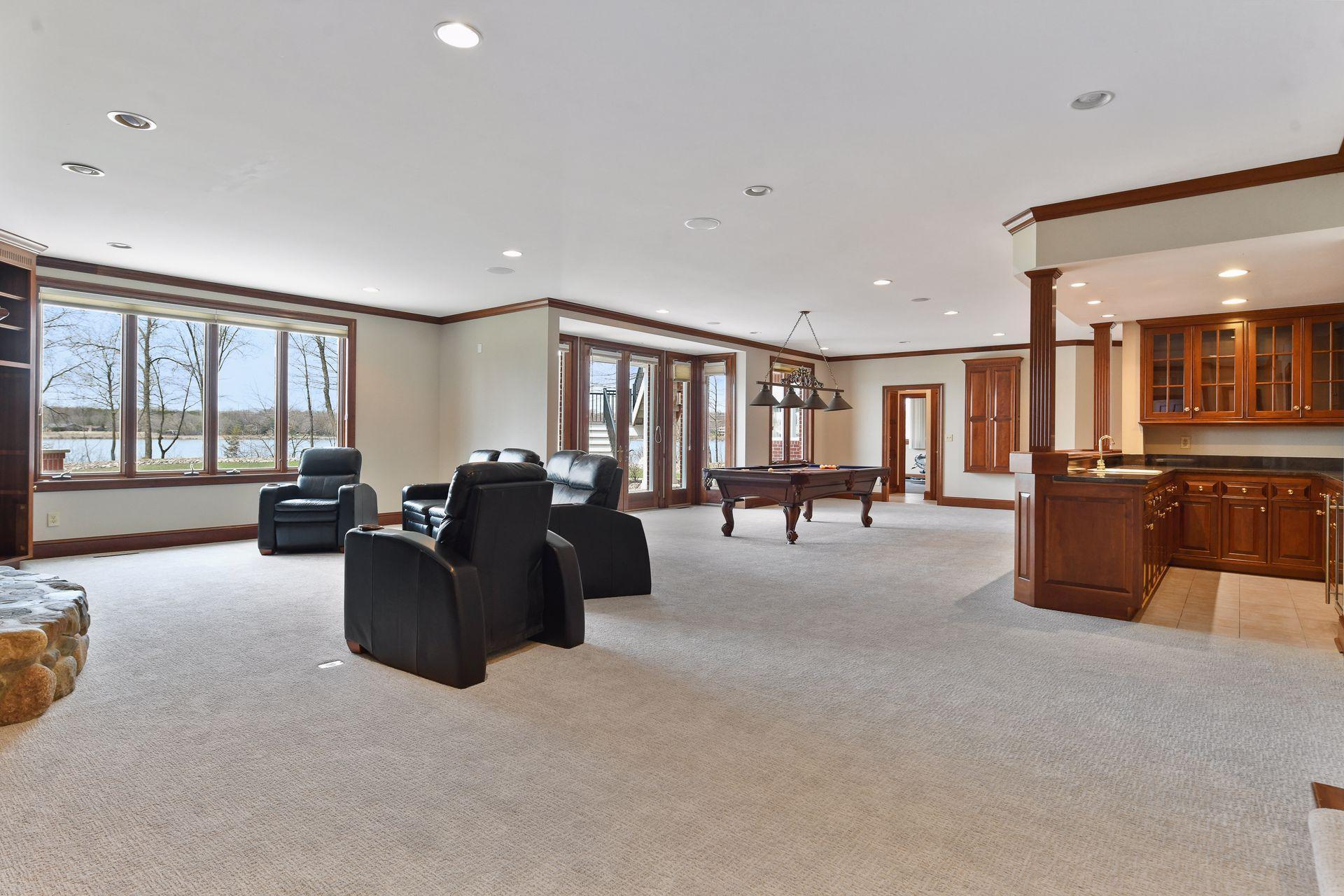 The walk-out lower level provides additional space for gathering and entertaining