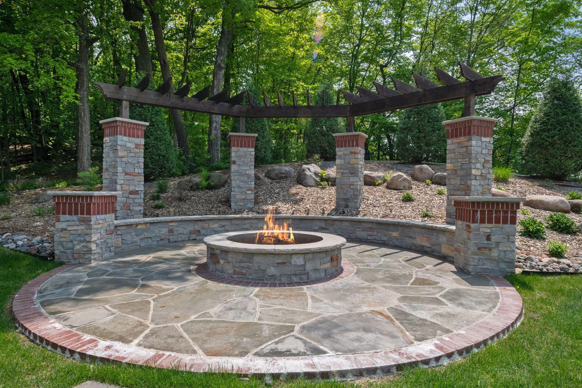 The fire pit is the place to be for sharing stories and s'mores